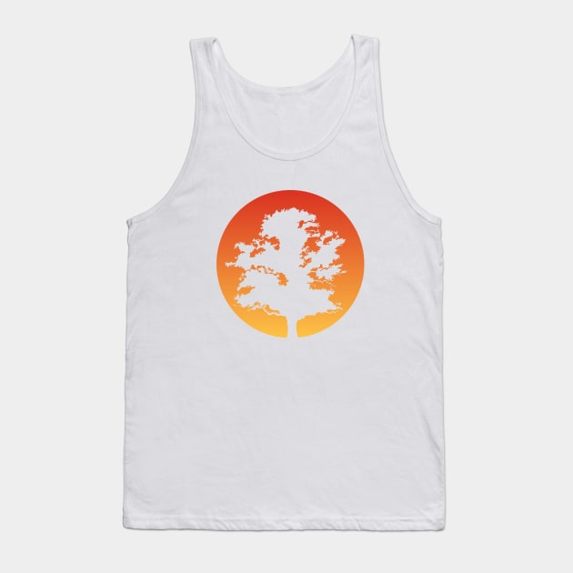 Elegant Tree Silhouette and The Sun III Tank Top by Insightly Designs